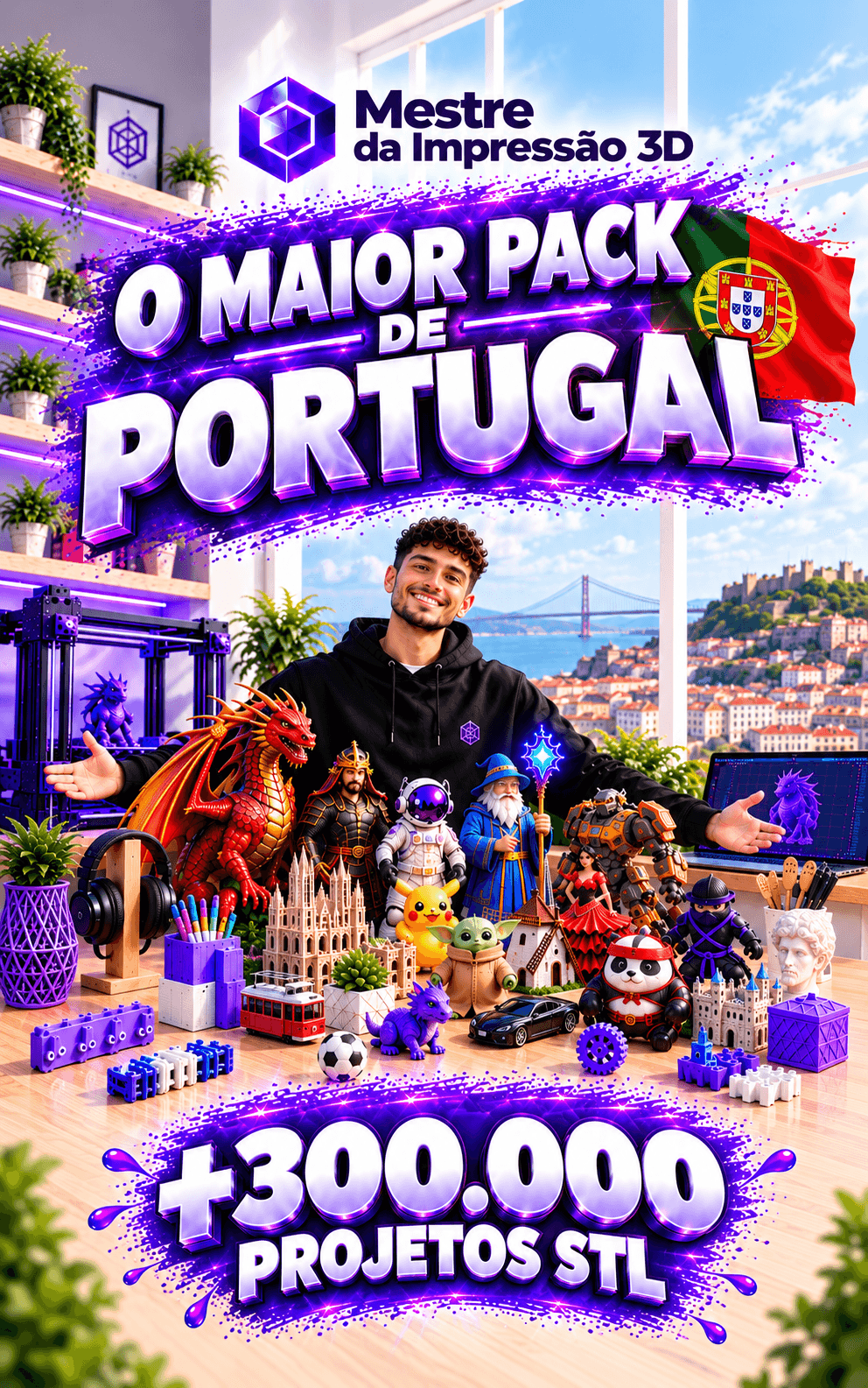 Mestre da Impressão 3D: o maior pack de ficheiros STL, mais de 300.000 projetos